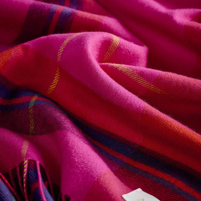 Hot Pink Wide Merino Scarf