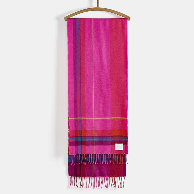 Hot Pink Wide Merino Scarf