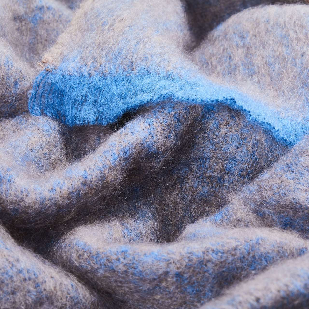 Clash Cocoa Mohair Throw