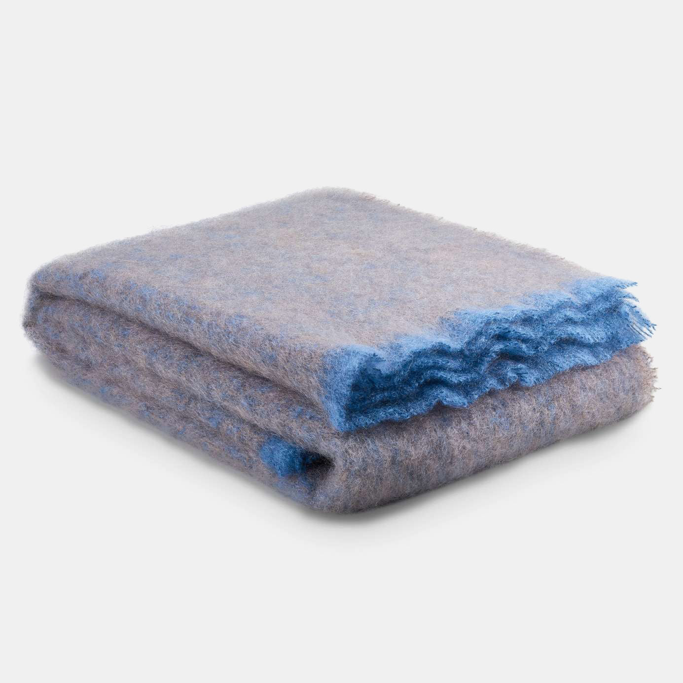 Clash Cocoa Mohair Throw