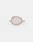 Moonstone Ring with White Diamonds