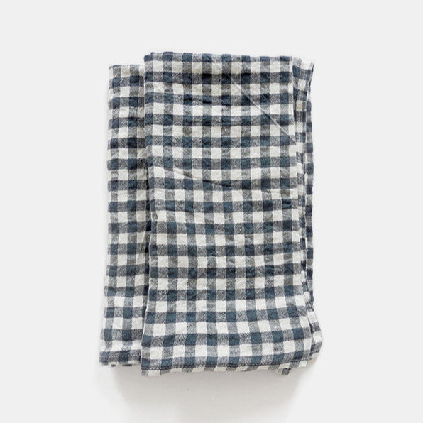 Linen Napkin in Anthracite Gingham