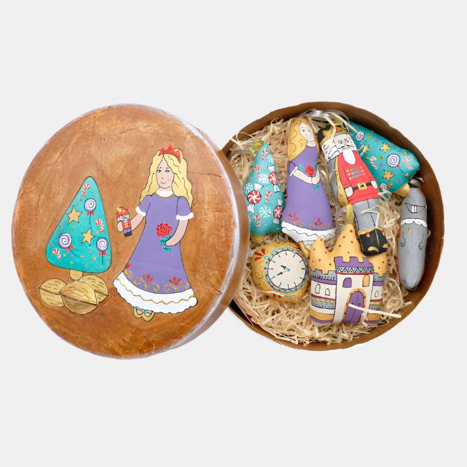 The Nutcracker Ornament Set in Handmade Box