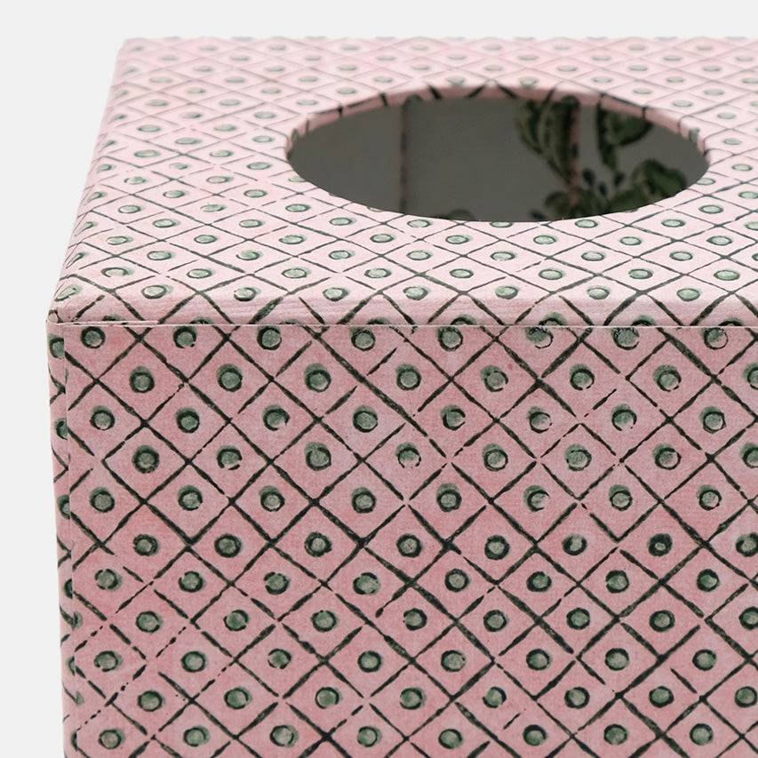 Tissue Box in Dot Pink