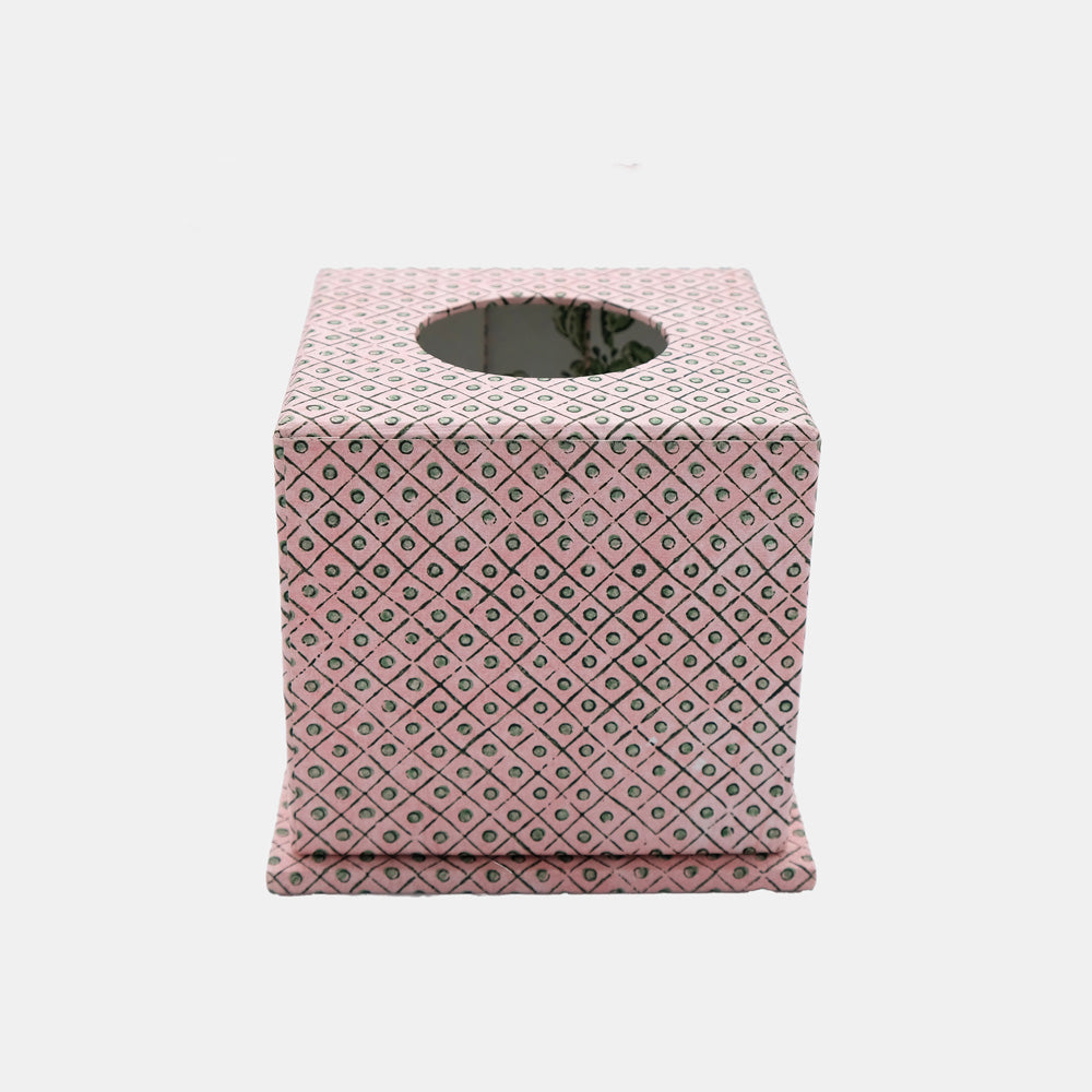 Tissue Box in Dot Pink