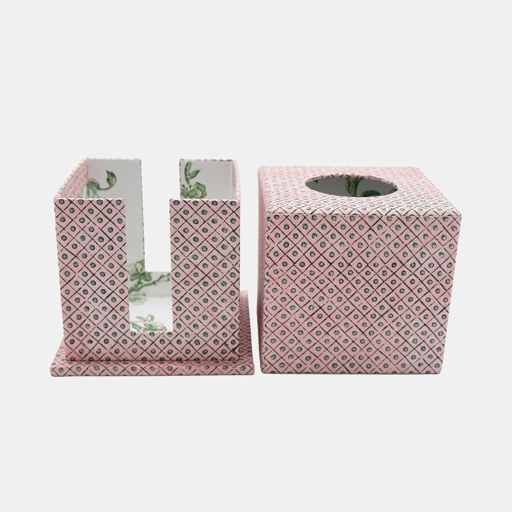 Tissue Box in Dot Pink