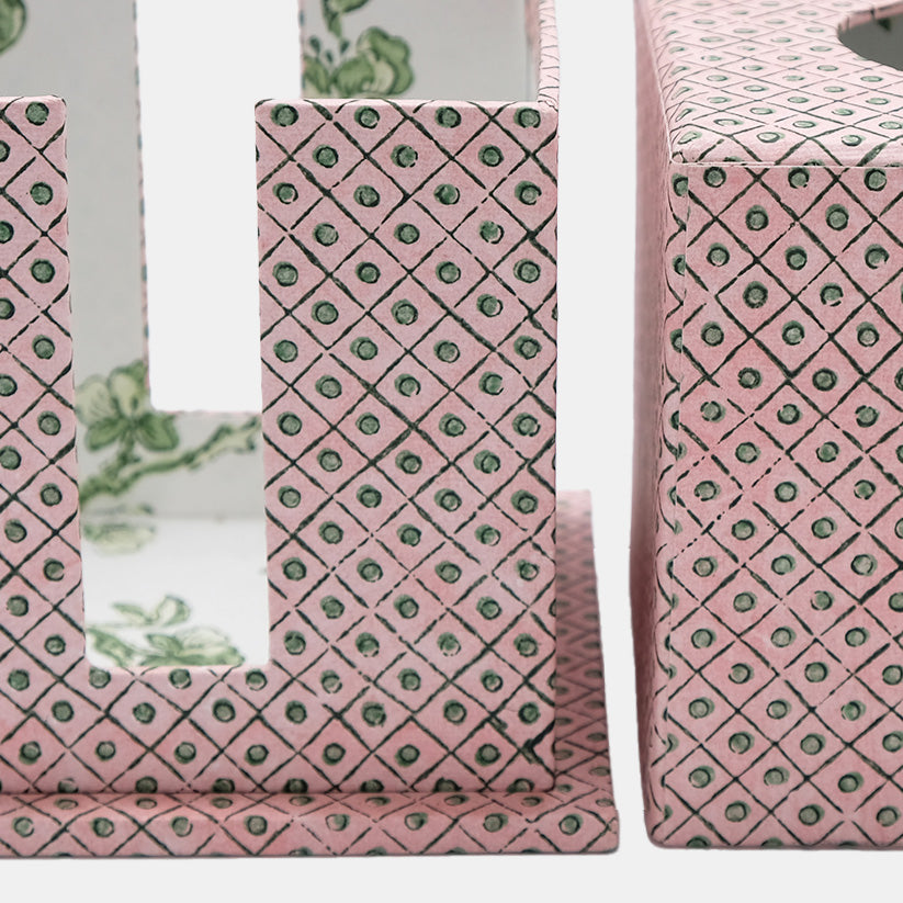 Tissue Box in Dot Pink