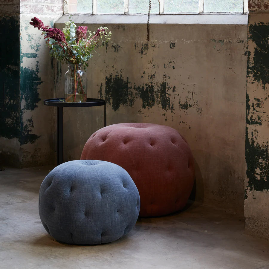 20" Round Pouf in Gigi Teal