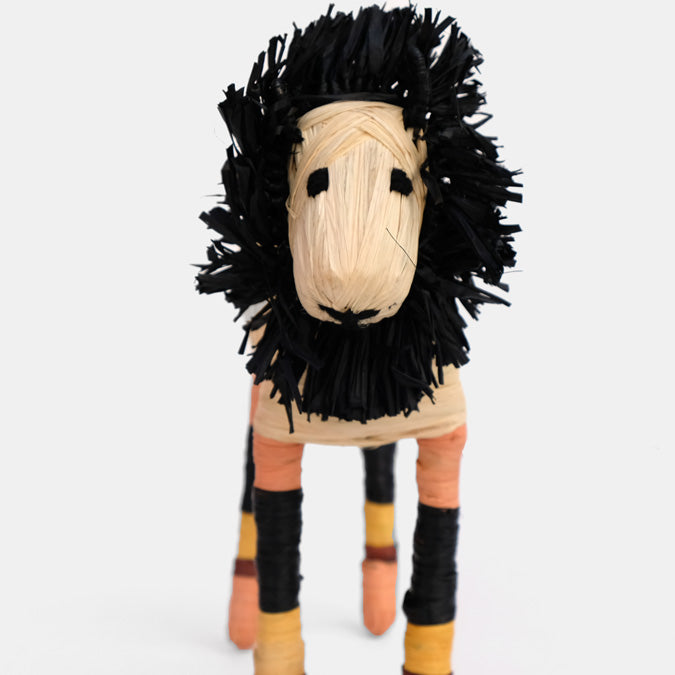 Raffia Lion Figurine