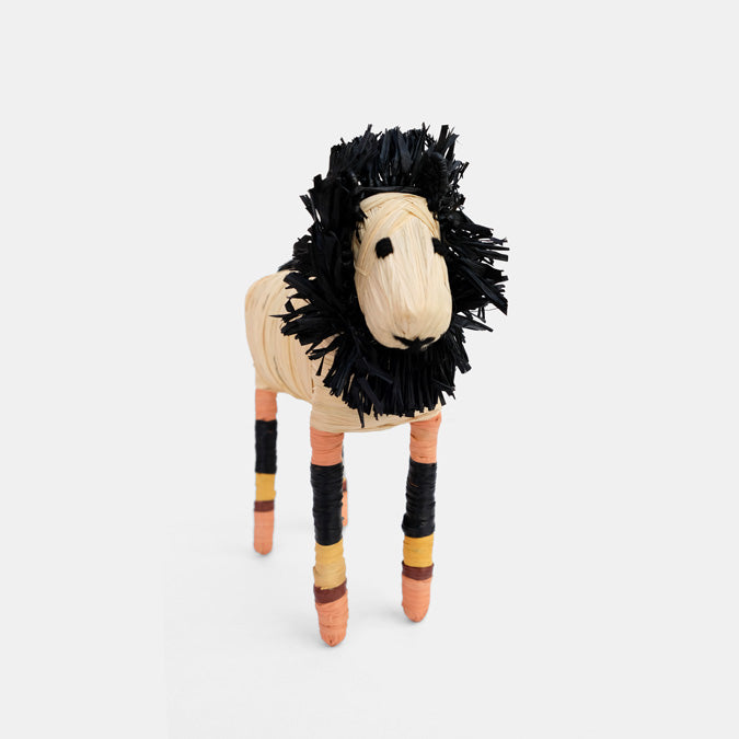 Raffia Lion Figurine