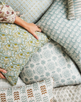 Iznik Moss Celadon Pillow, square