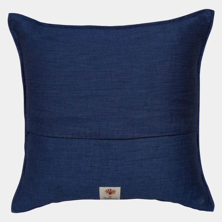 Carnation Indigo Pillow, square