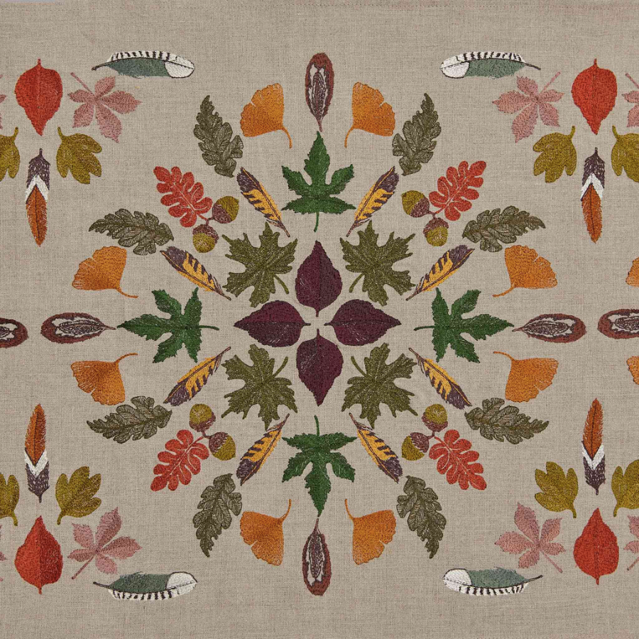 Pressed Leaves Table Runner