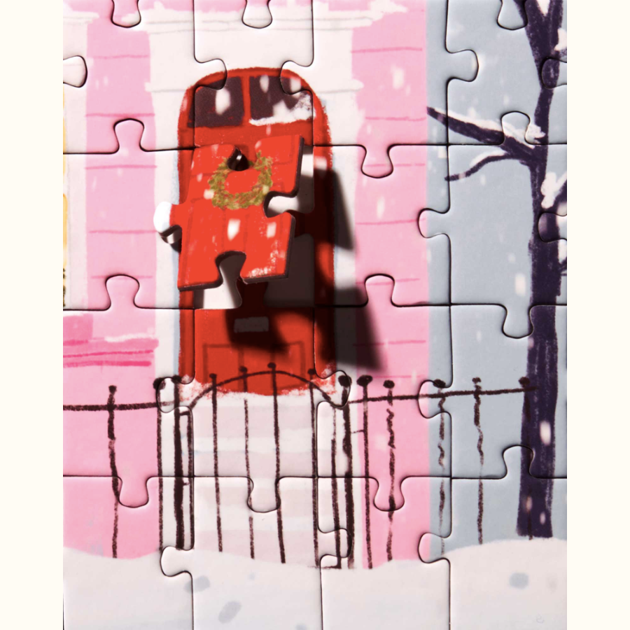 Christmas Pink House Mini Puzzle