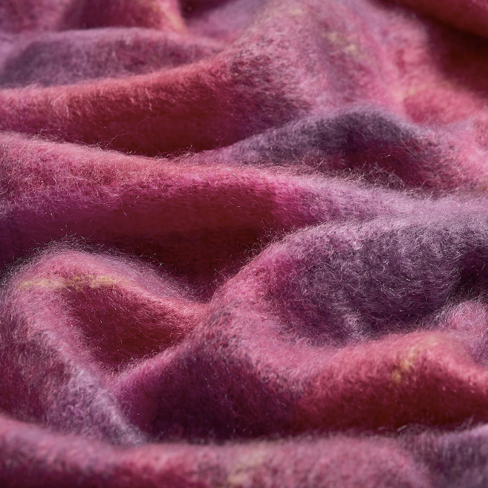 Drumin Berry Mohair Throw