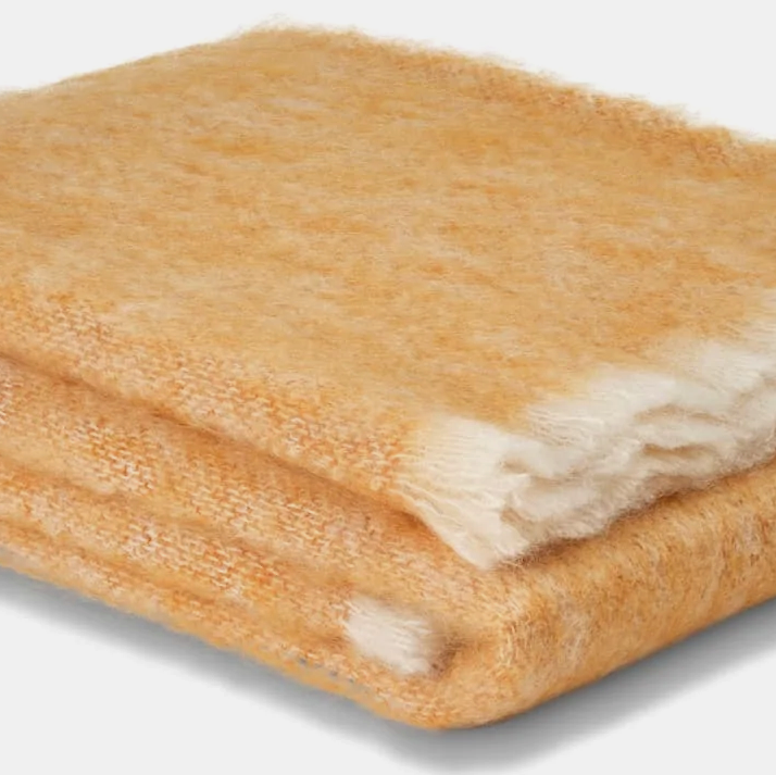 Mooneen Ochre Mohair Throw