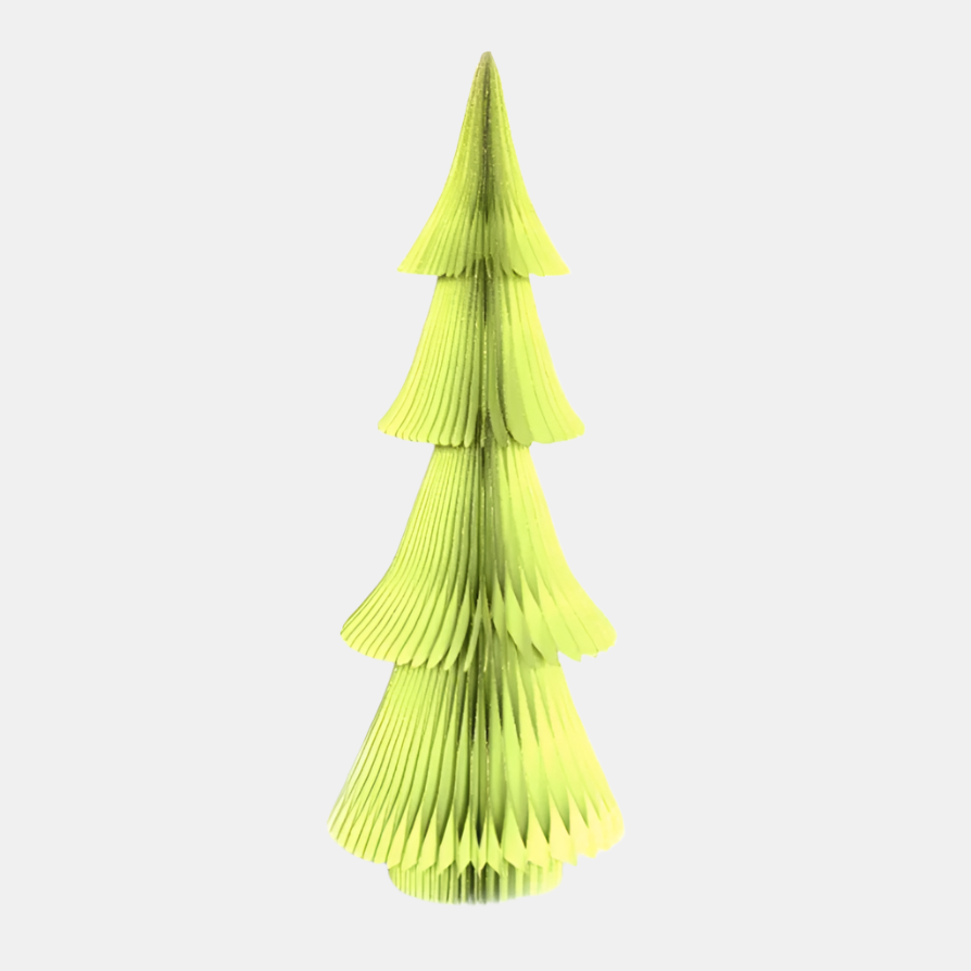 4 Foot Green Glitter Honeycomb Paper Tree