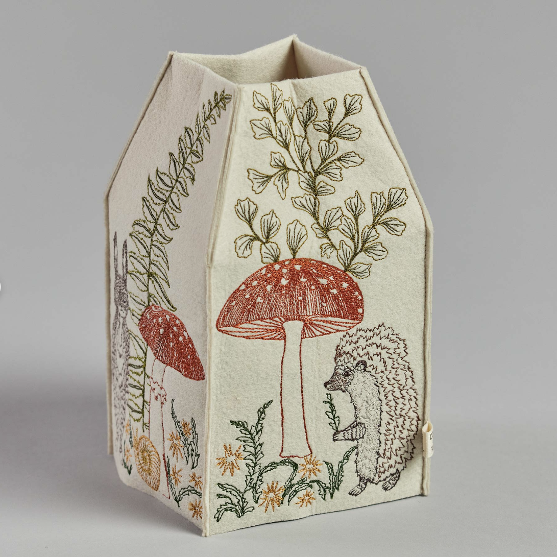 Mushrooms and Ferns Tissue Box Cover