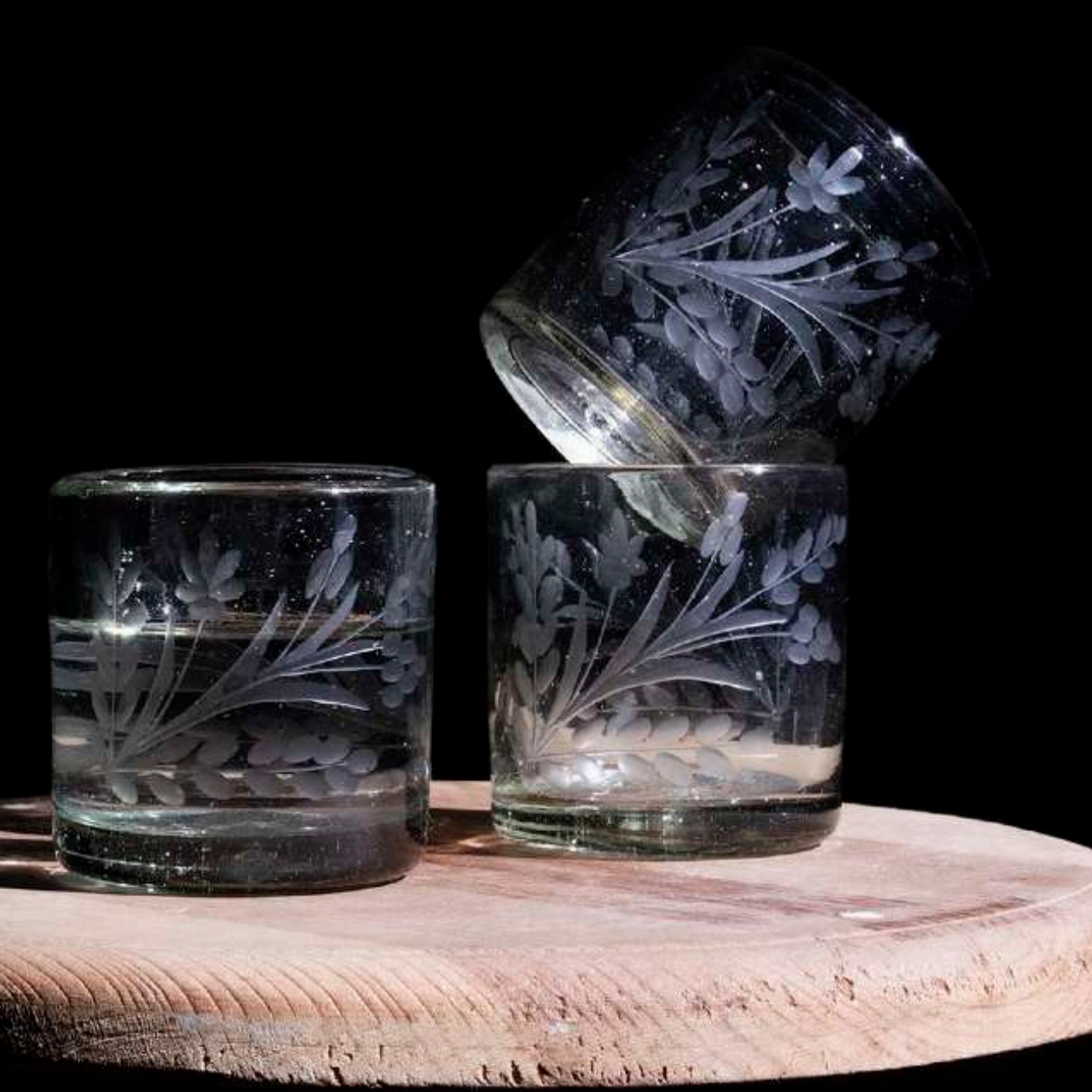 Hand-etched Glass in Short