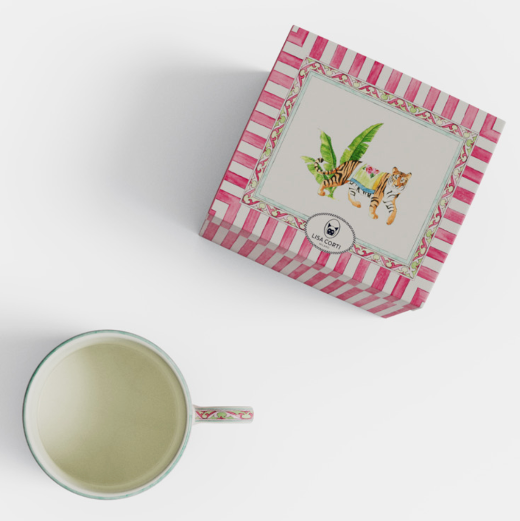Sariska Porcelain Mug in Pink
