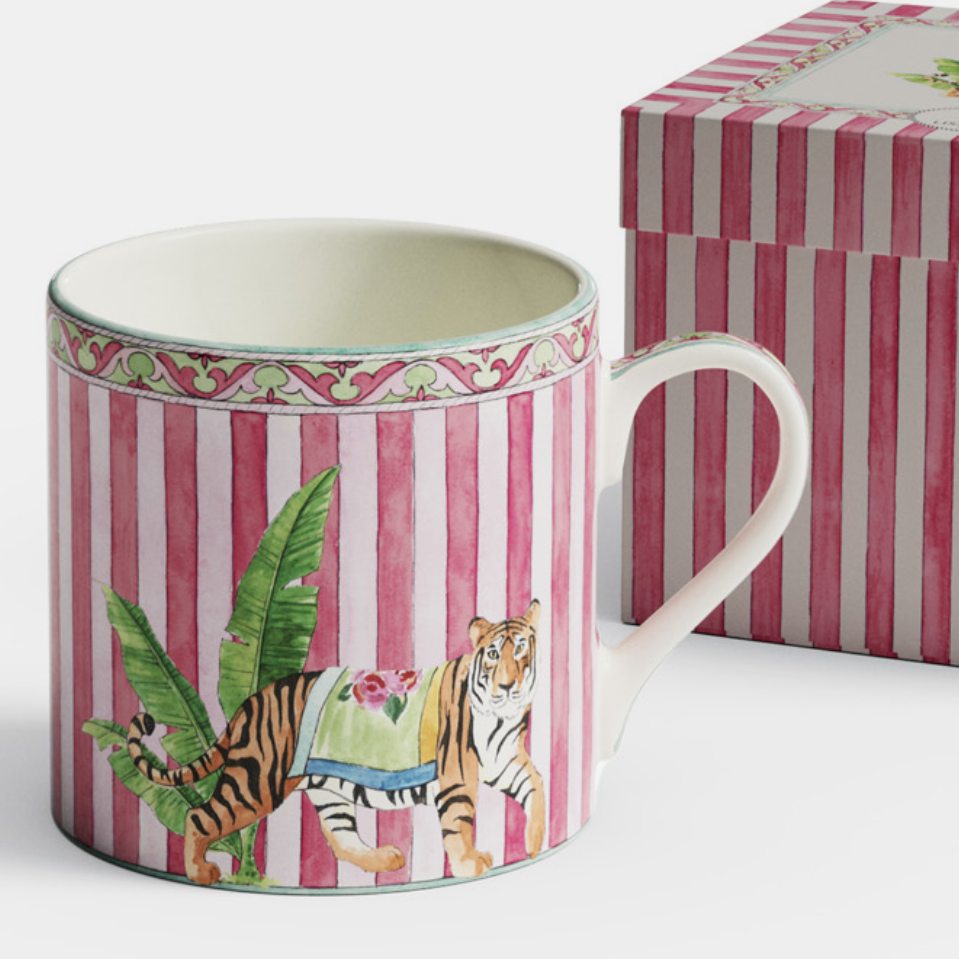 Sariska Porcelain Mug in Pink