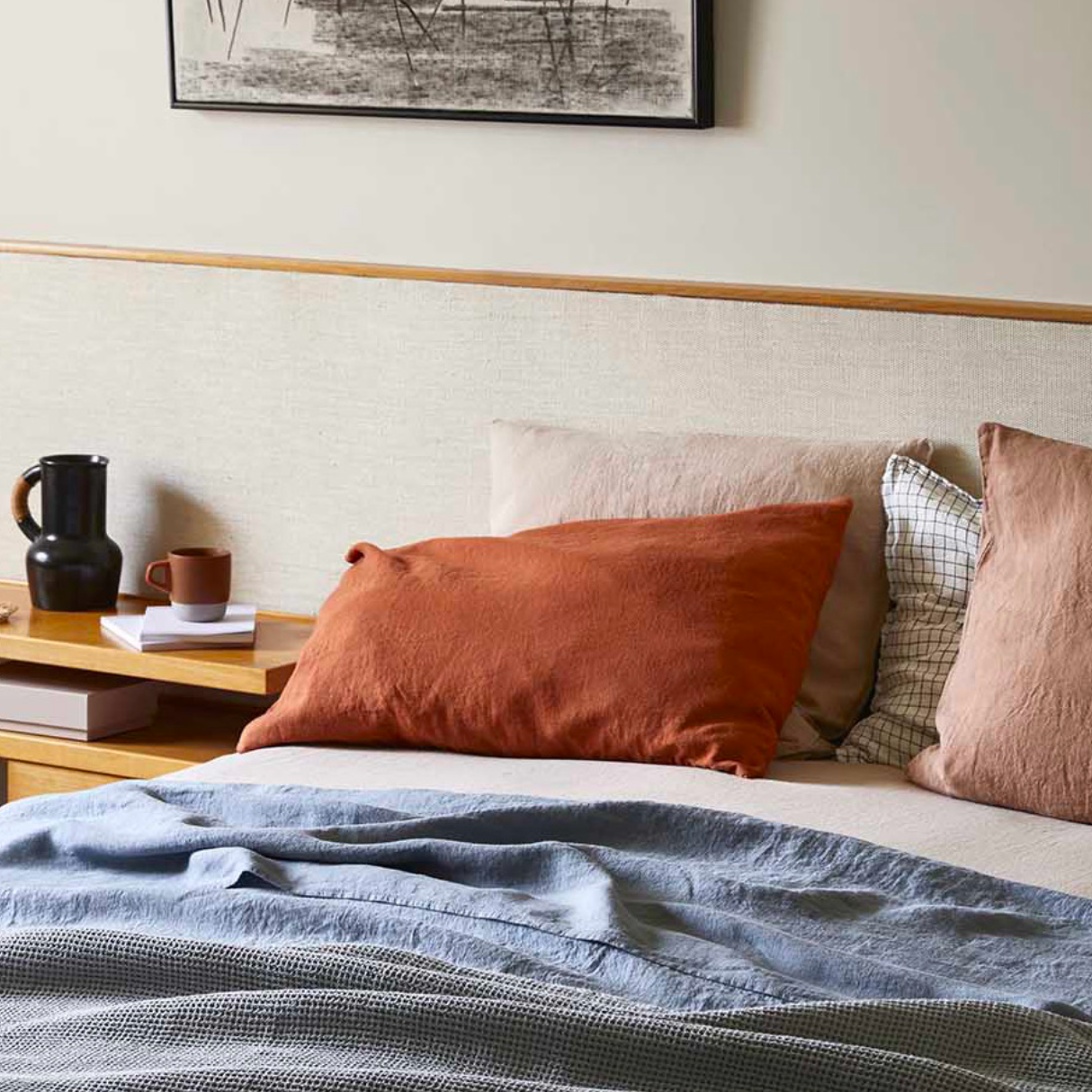 Linen Standard Pillowcase in Moka