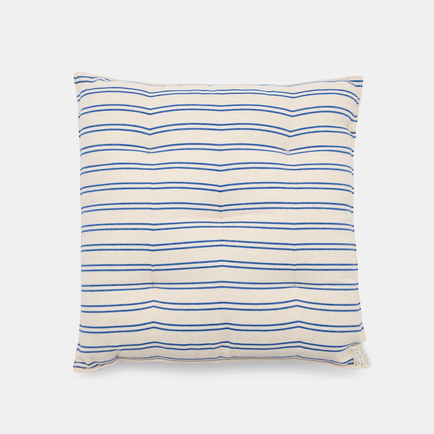 Square Seat Cushion, double blue stripe