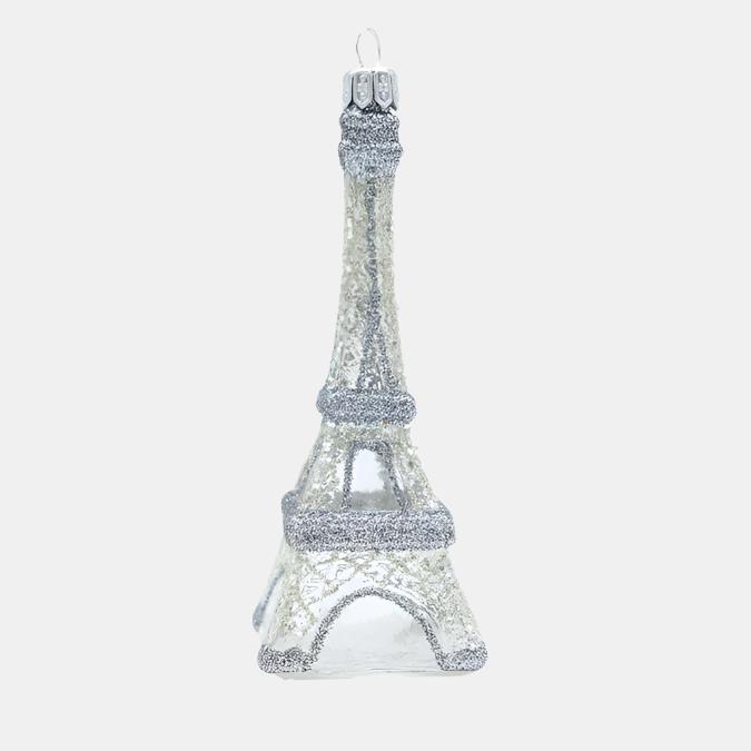 Silver Eiffel Tower Ornament