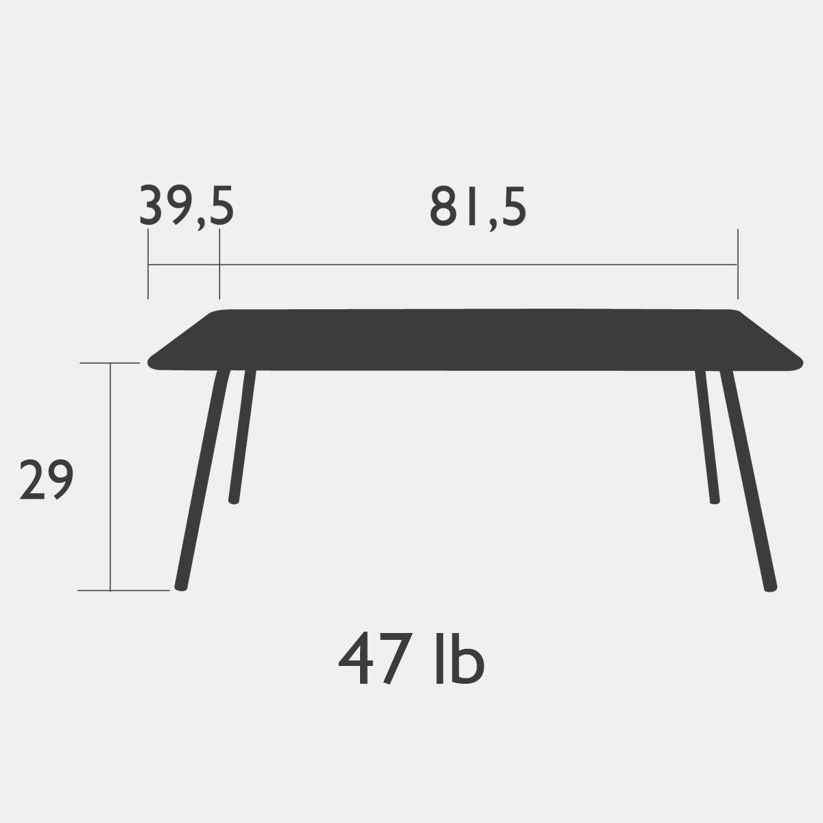 Luxembourg Table 81&quot; x 39&quot;