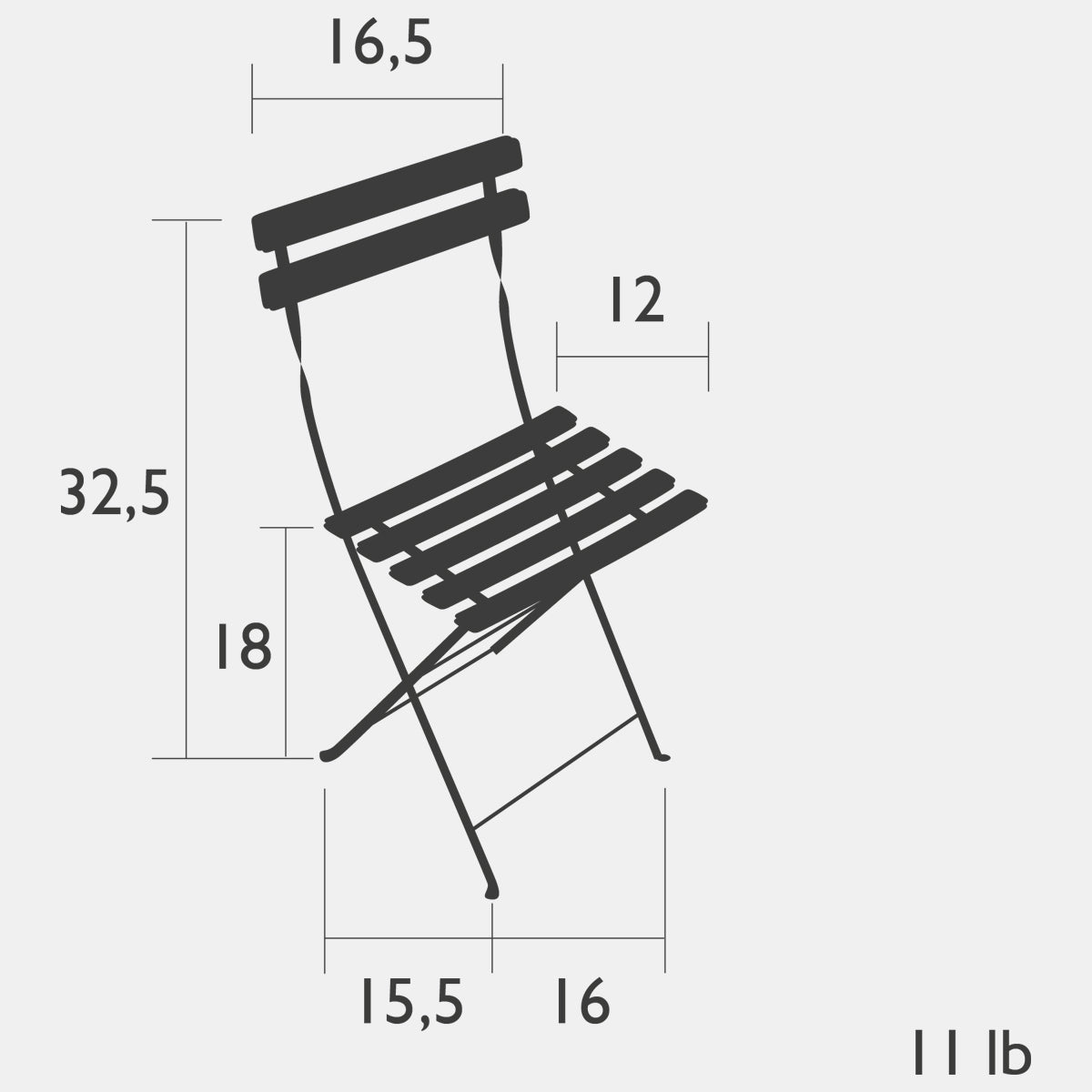 Metal Bistro Chair, set of 2