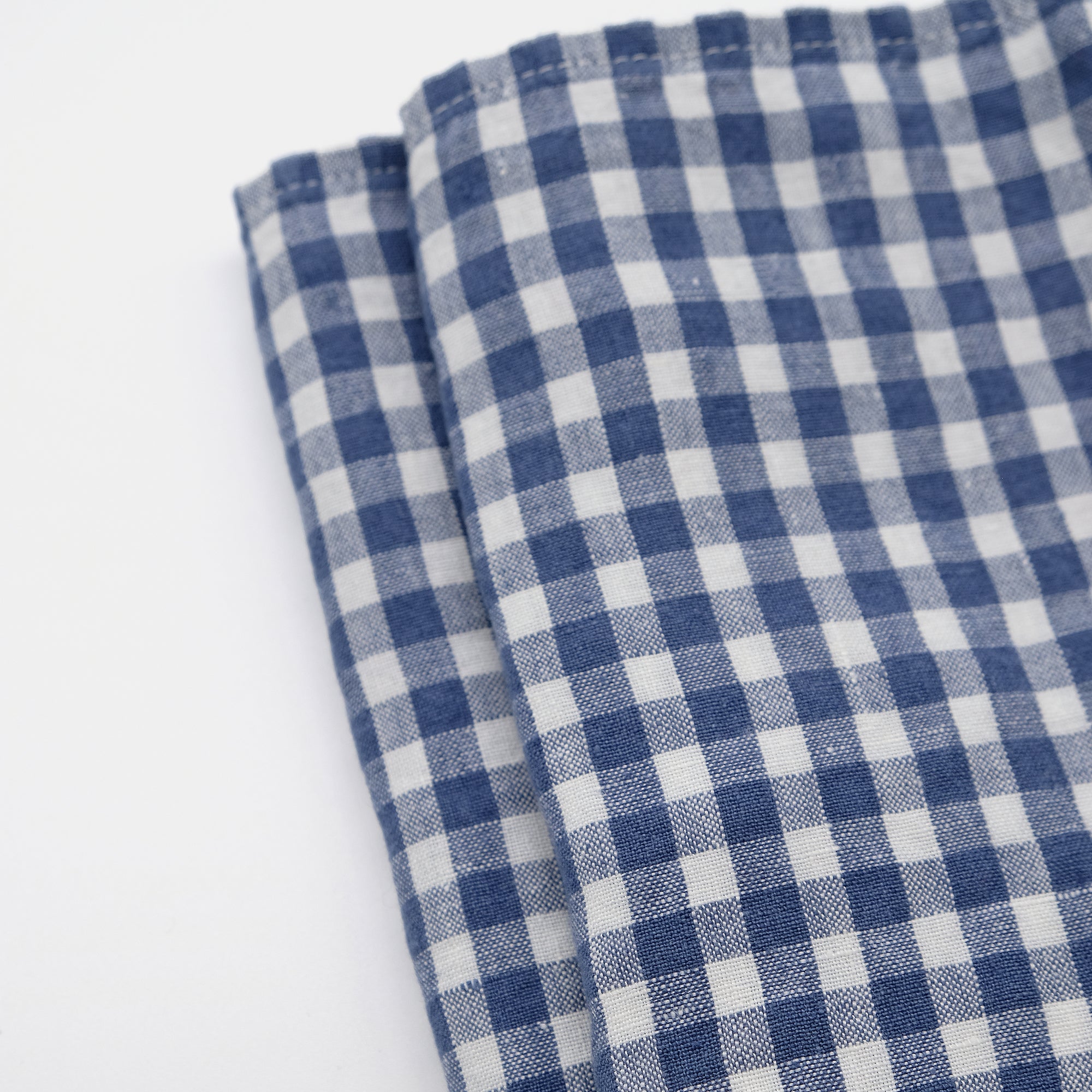 Linen Napkin in Blue Small Gingham