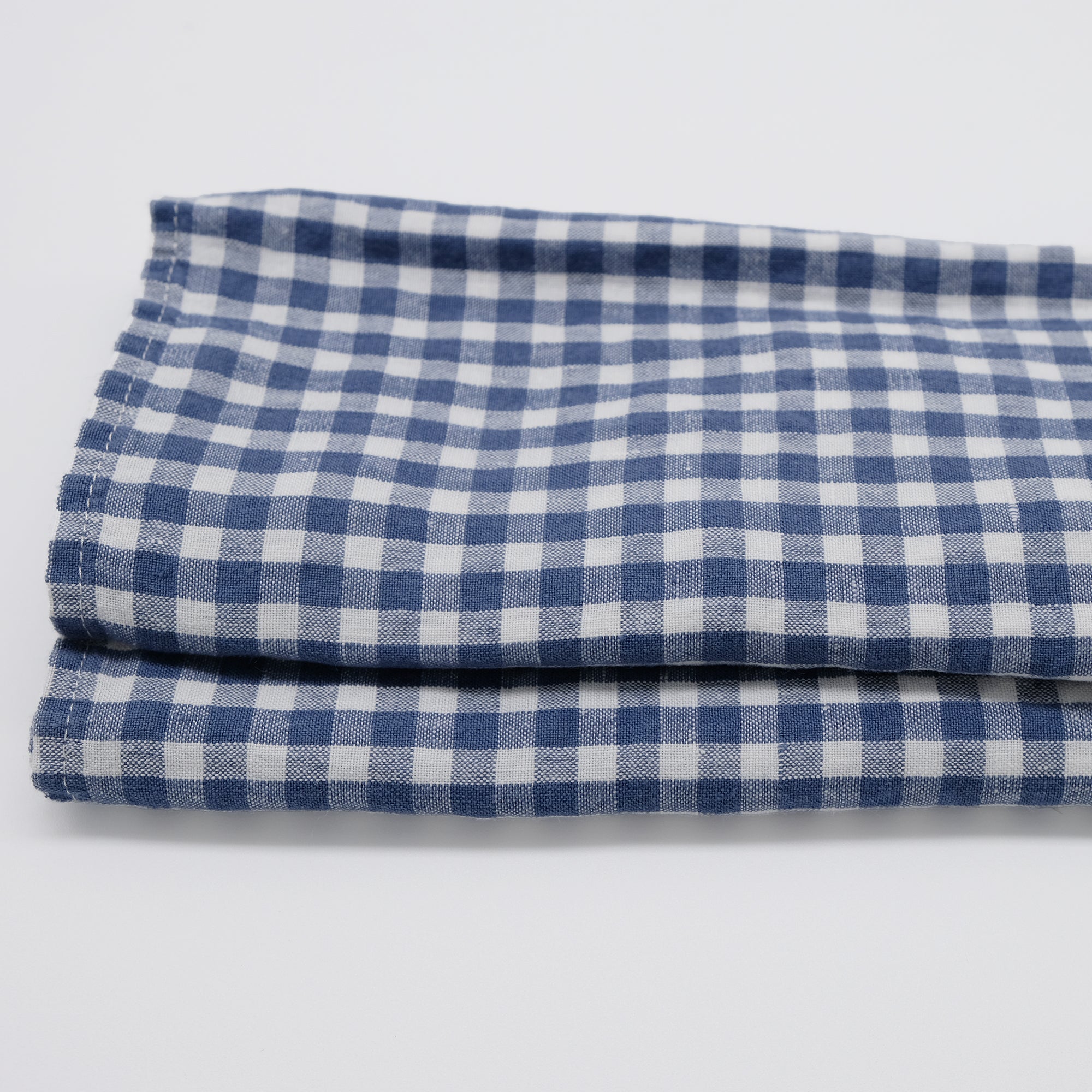Linen Napkin in Blue Small Gingham