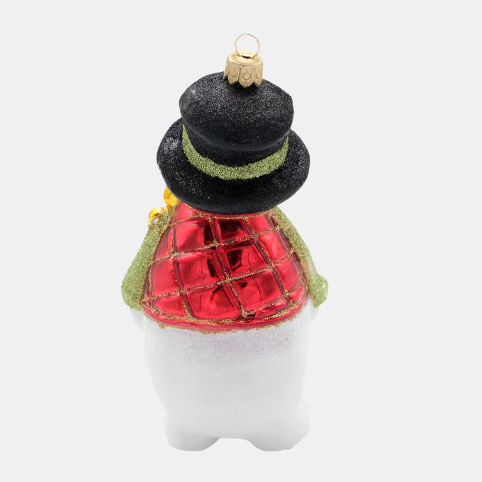 Snowman in a Hat and Vest Ornament