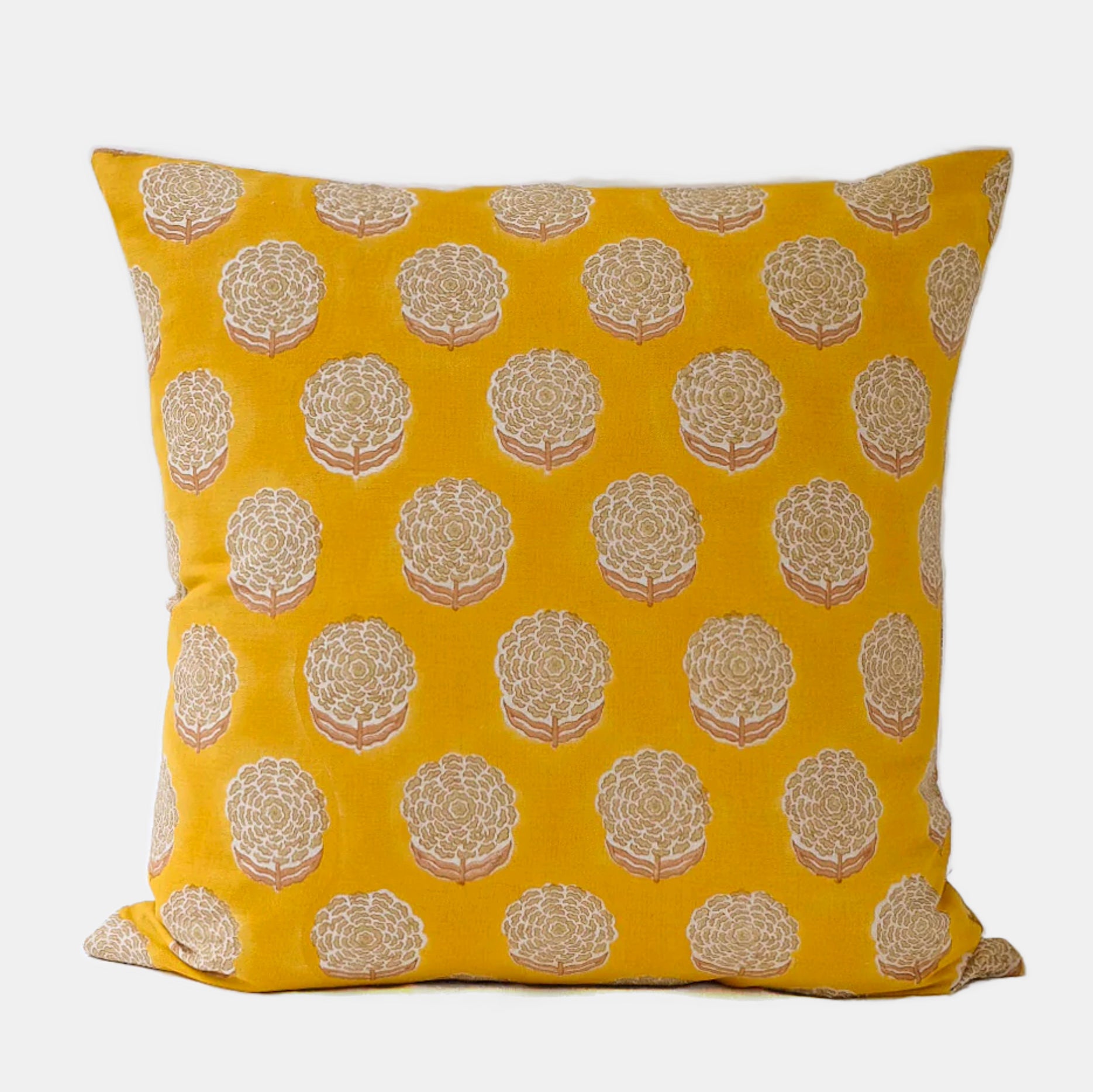 Alisha Yellow Square Pillow