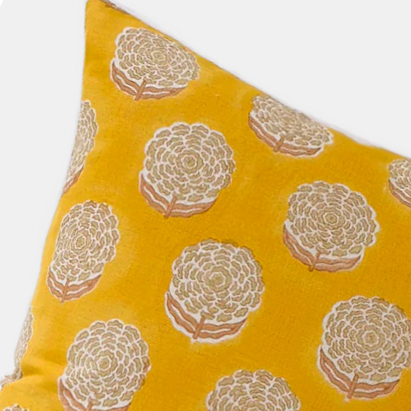 Alisha Yellow Square Pillow