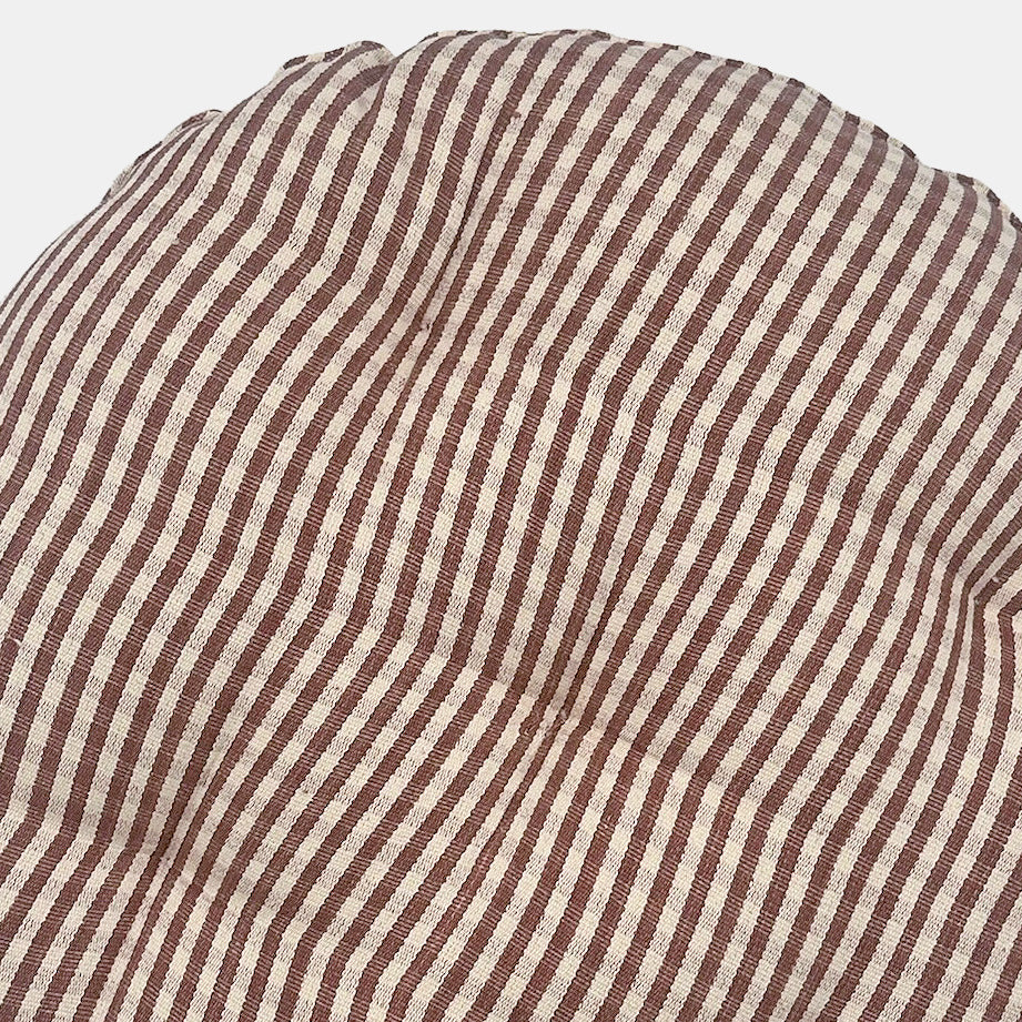 Brown Gingham Round Seat Cushion