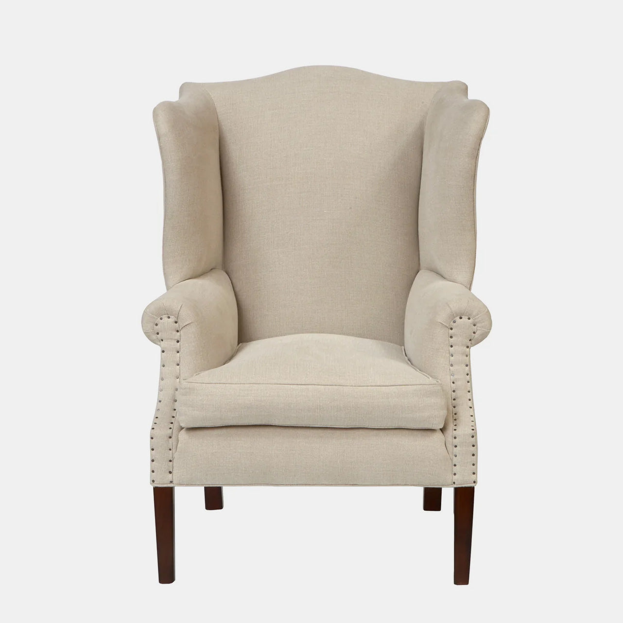 Thorn Tail Wingback Chair in Apollo Moss (swatch shown)