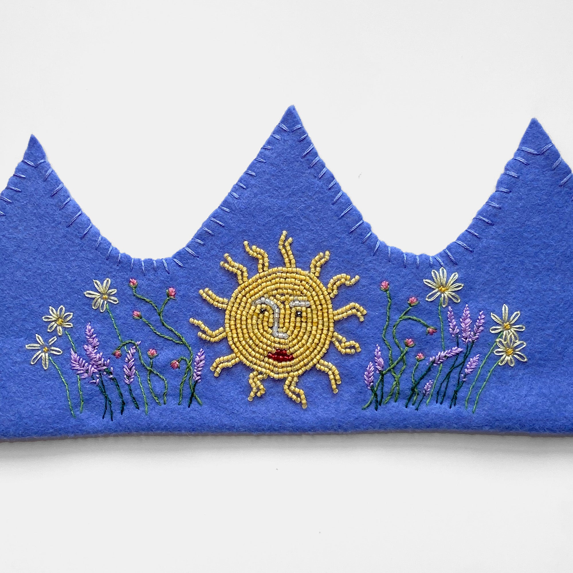 Handmade Felt Crown in Summer Garden