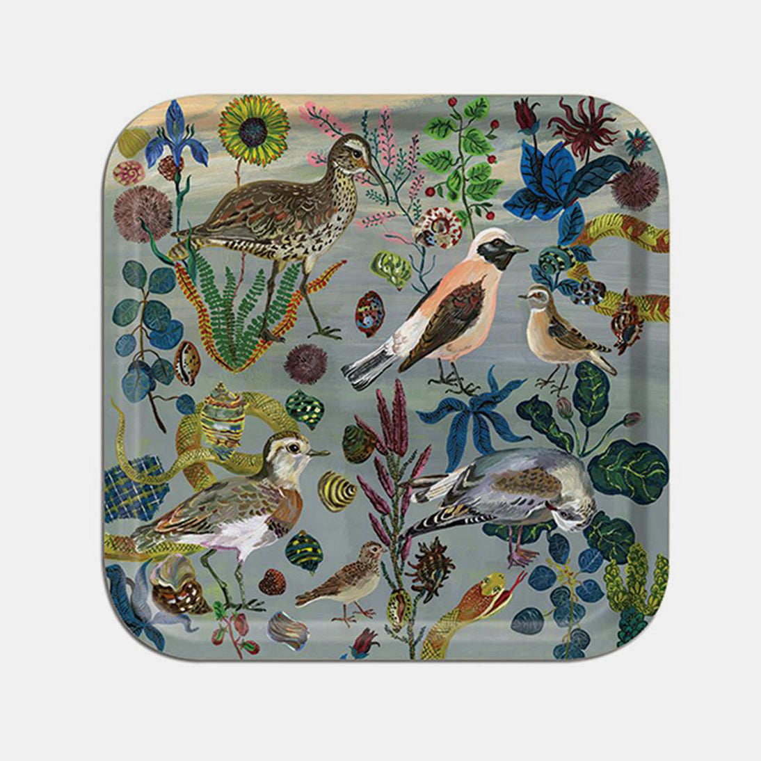 Birds in Dunes Square Tray