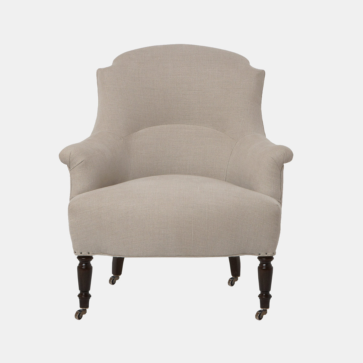 John Derian Tulip Chair in Vintage Flax 100% Linen in stock at Collyer&#39;s Mansion