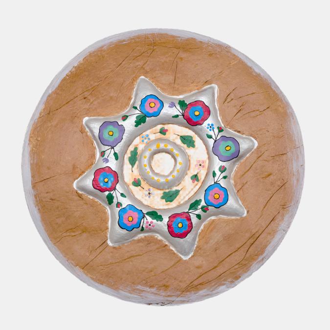Ukrainian Floral Ornament Set in Handmade Box
