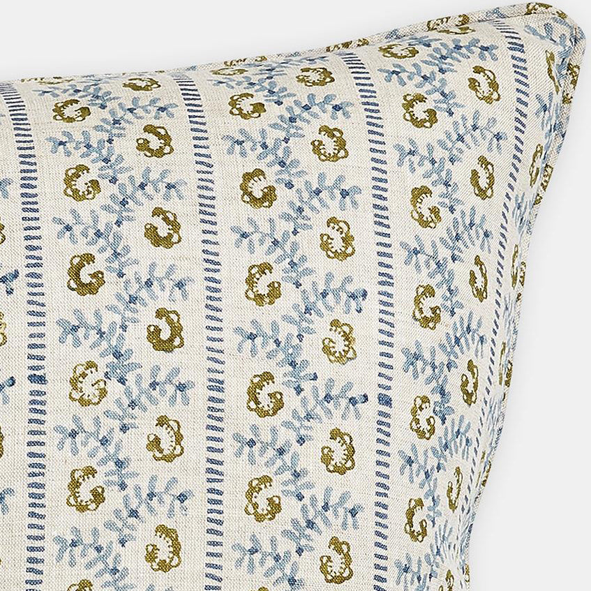 Lucca Moss Azure Pillow, square