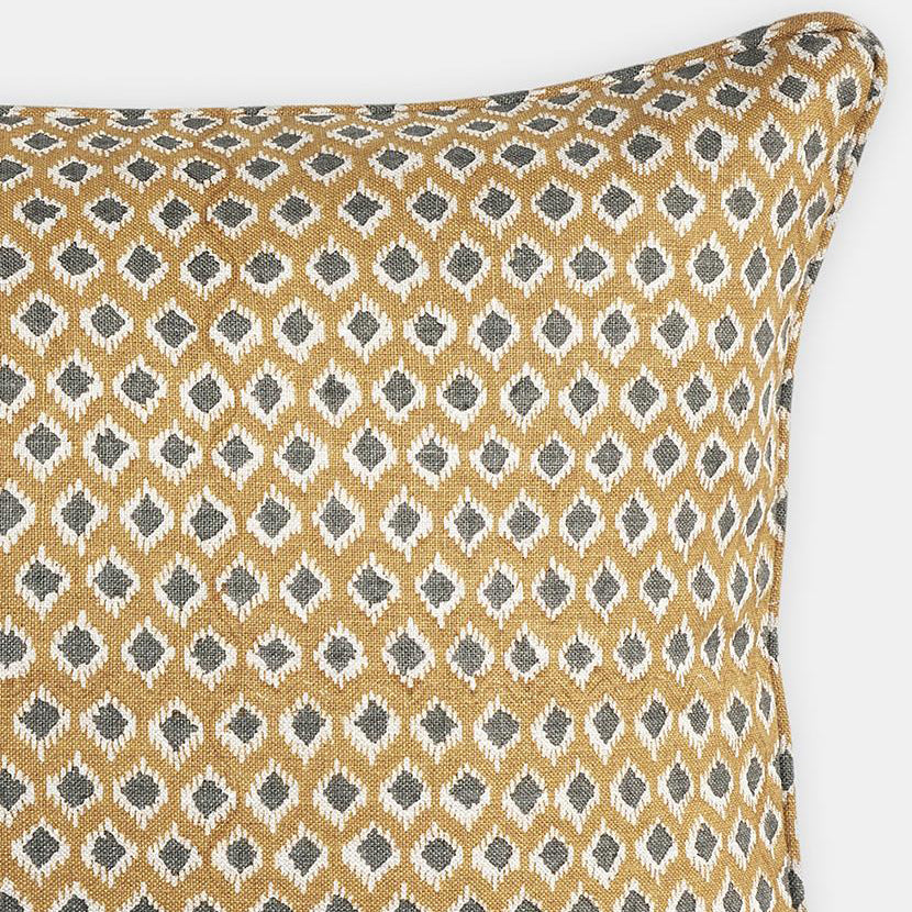 Patola Saffron Lumbar Pillow