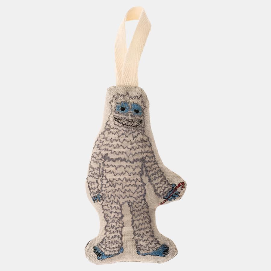 Yeti with Candy Cane Ornament