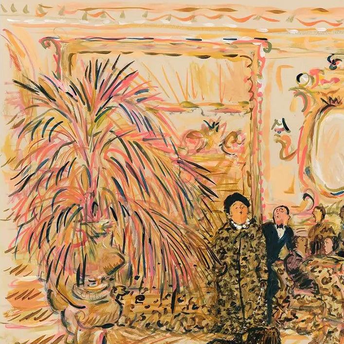 A Lady and Her Dogs Print