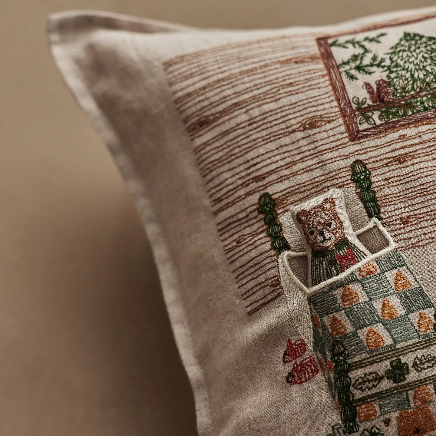 Three Little Bears Lumbar Pocket Pillow
