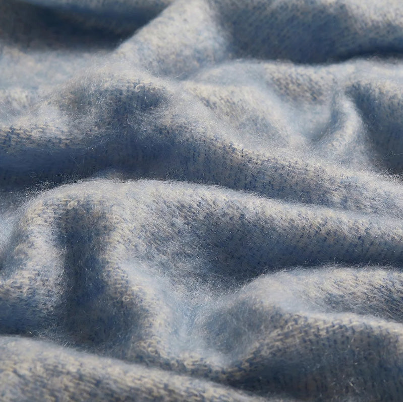 Mooneen Azure Mohair Throw