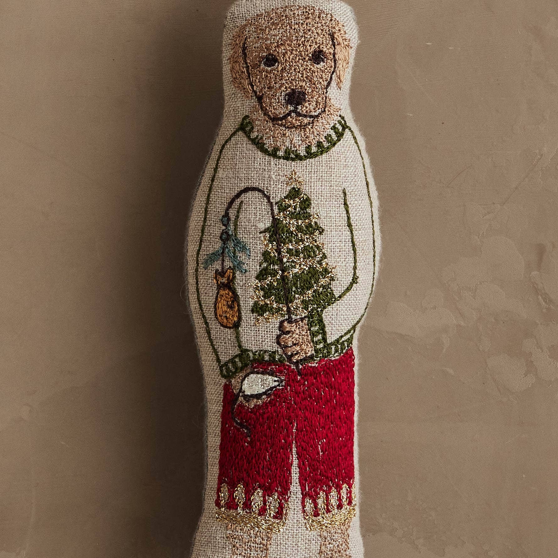 Dog with Gifts Ornament