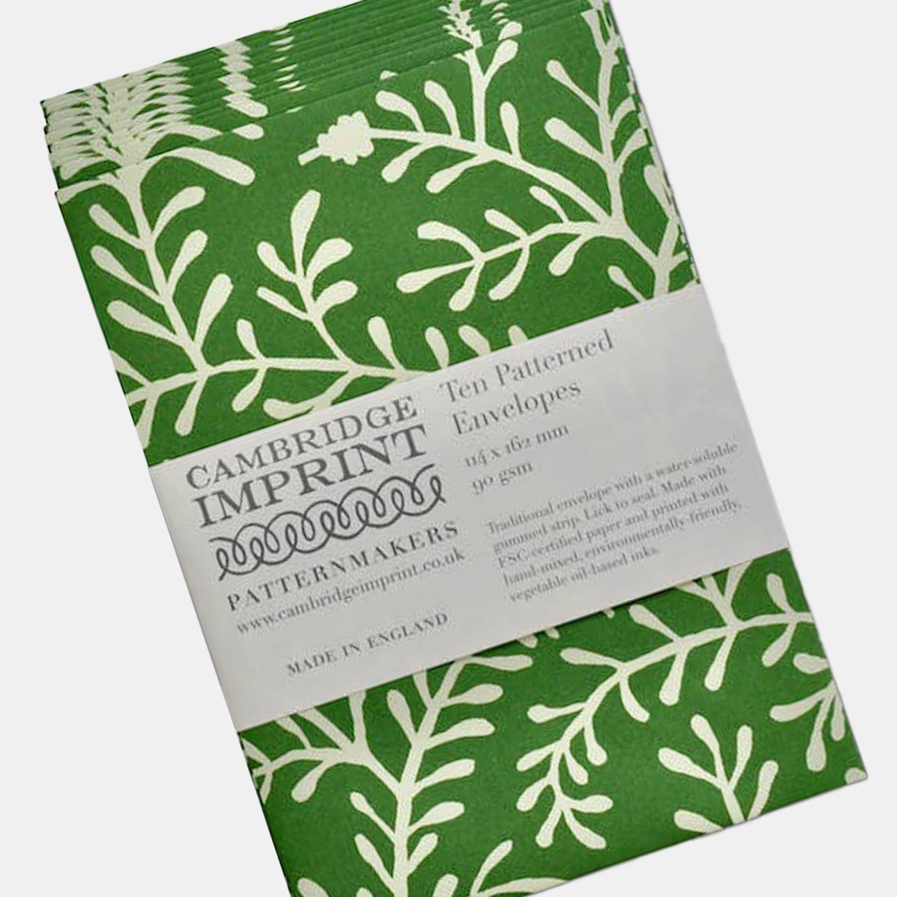 Envelopes in Sprig Pea Green: Pack of 10
