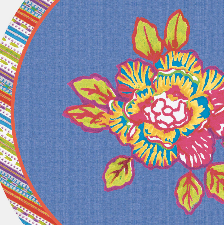 Round English Rose Glicine Placemat